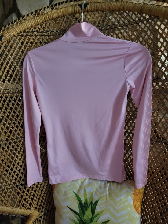 SHEIN Tops - SHEIN Light Pink Long-Sleeve Mock Neck Top